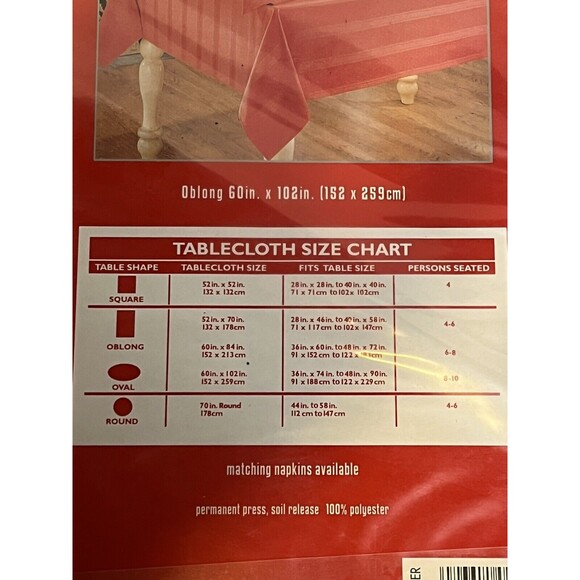 Kmart White Fabric Table Cover Satin Stripe Oblong 60 in x  102 in Trim A Home - Picture 5 of 7